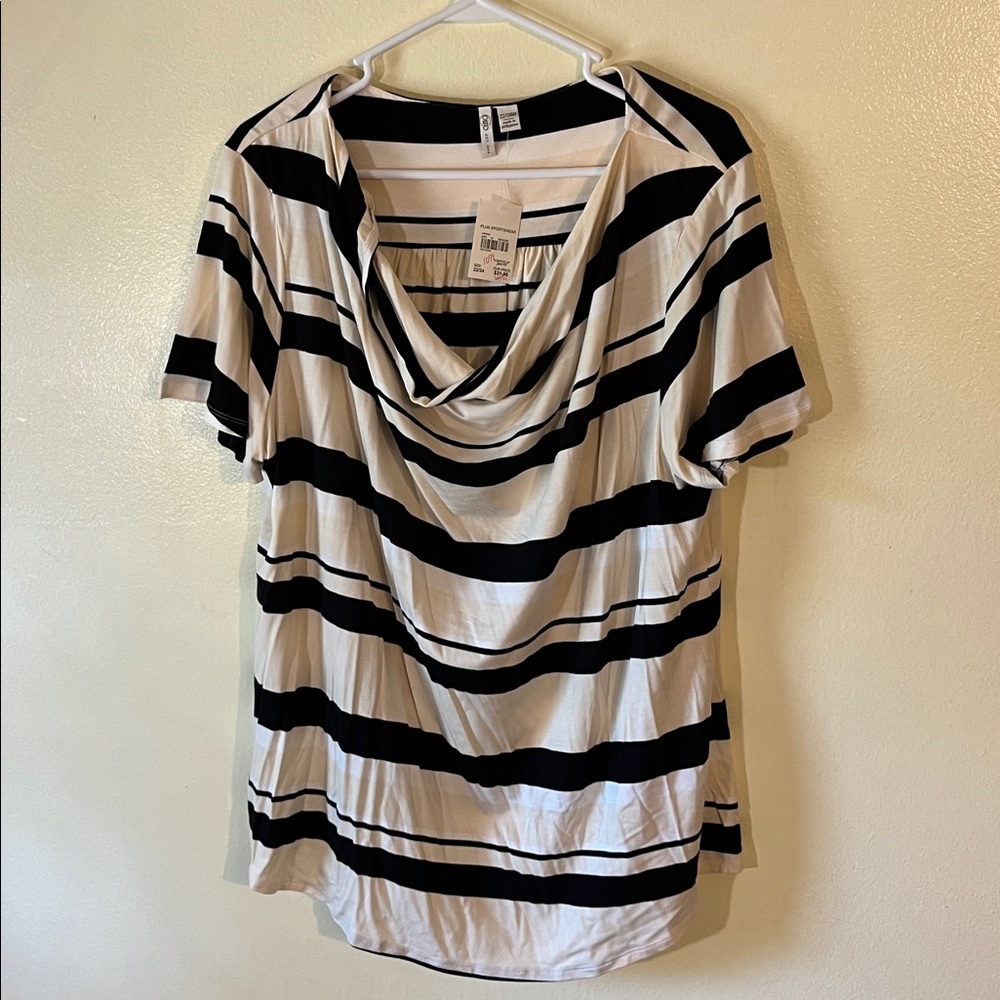 Cato Monochrome Striped Blouse